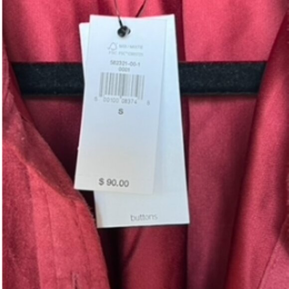 Banana Republic Vegan Suede Ruby Rose Oversized Button-Up - Picture 7 of 9